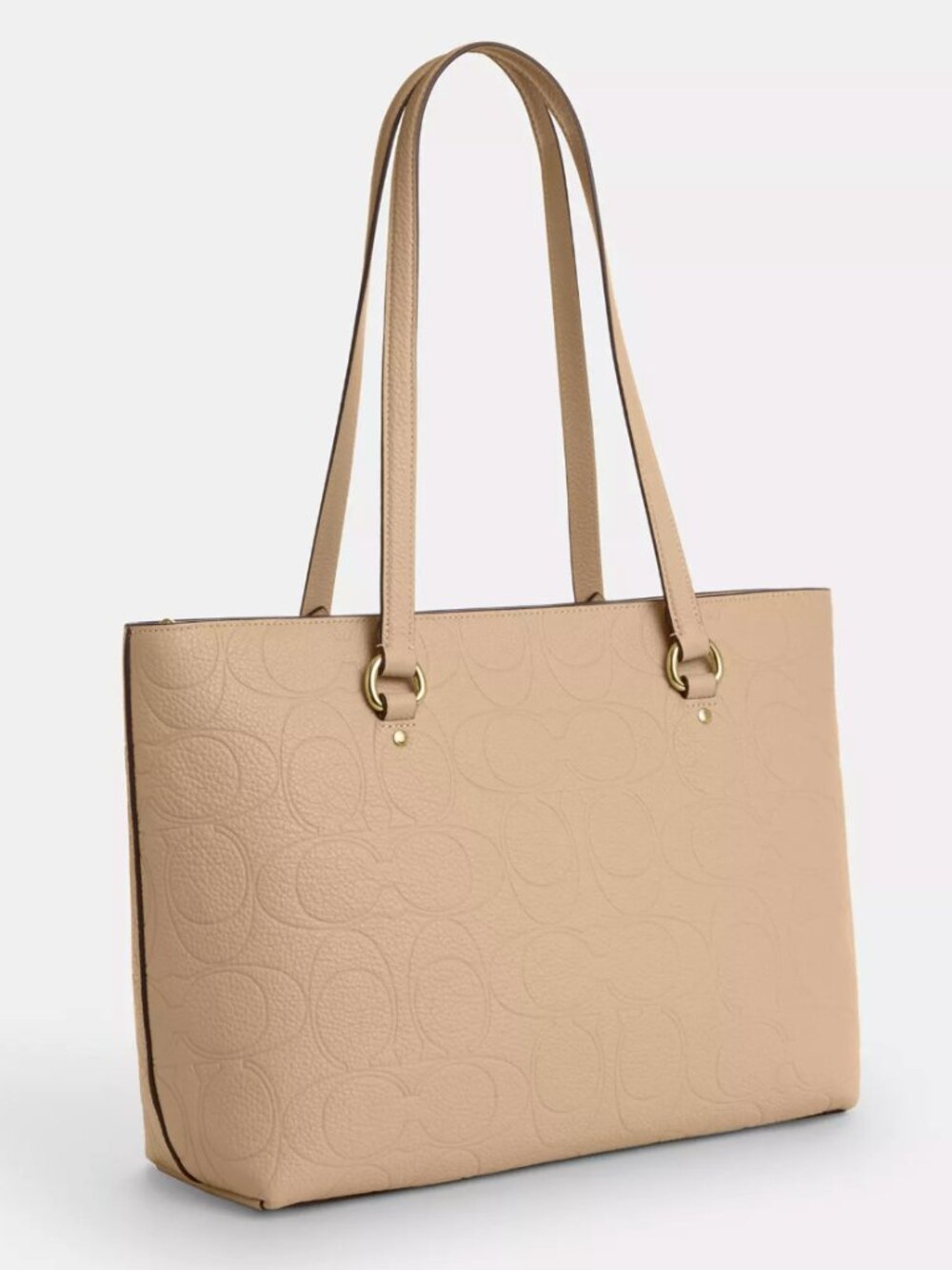 NWT COACH Station Tote Bag In Signature Leather - CCD49 Gold/Oat - Picture 4 of 5
